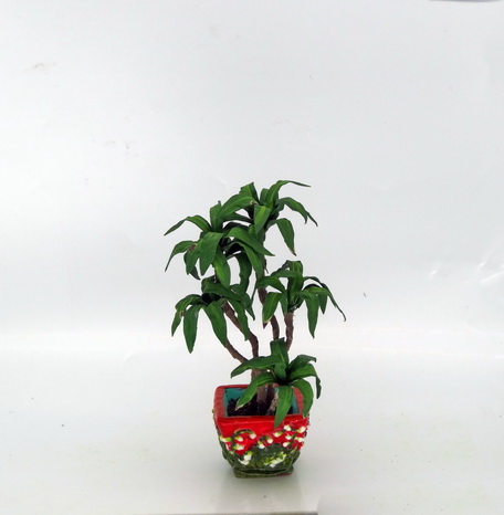 12th scale miniature Dracaena in a George Jones inspired pot - Click Image to Close